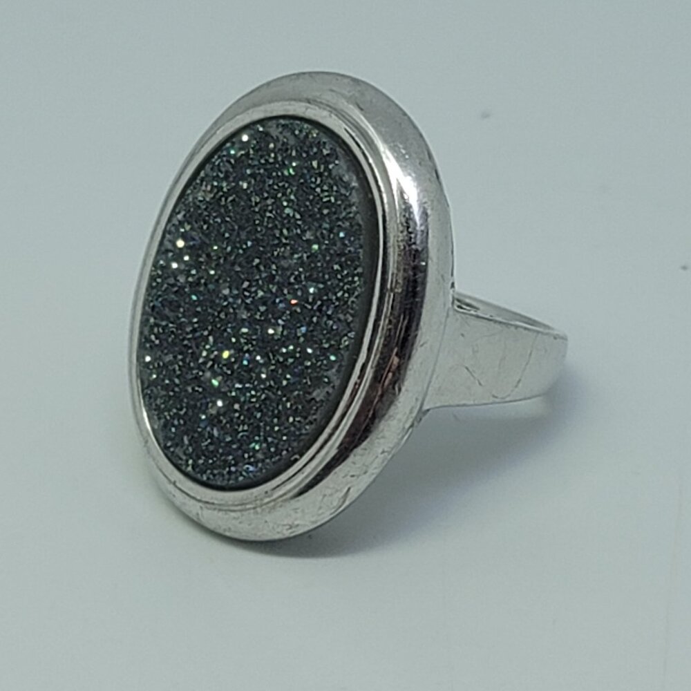 Druzy & Sterling Ring